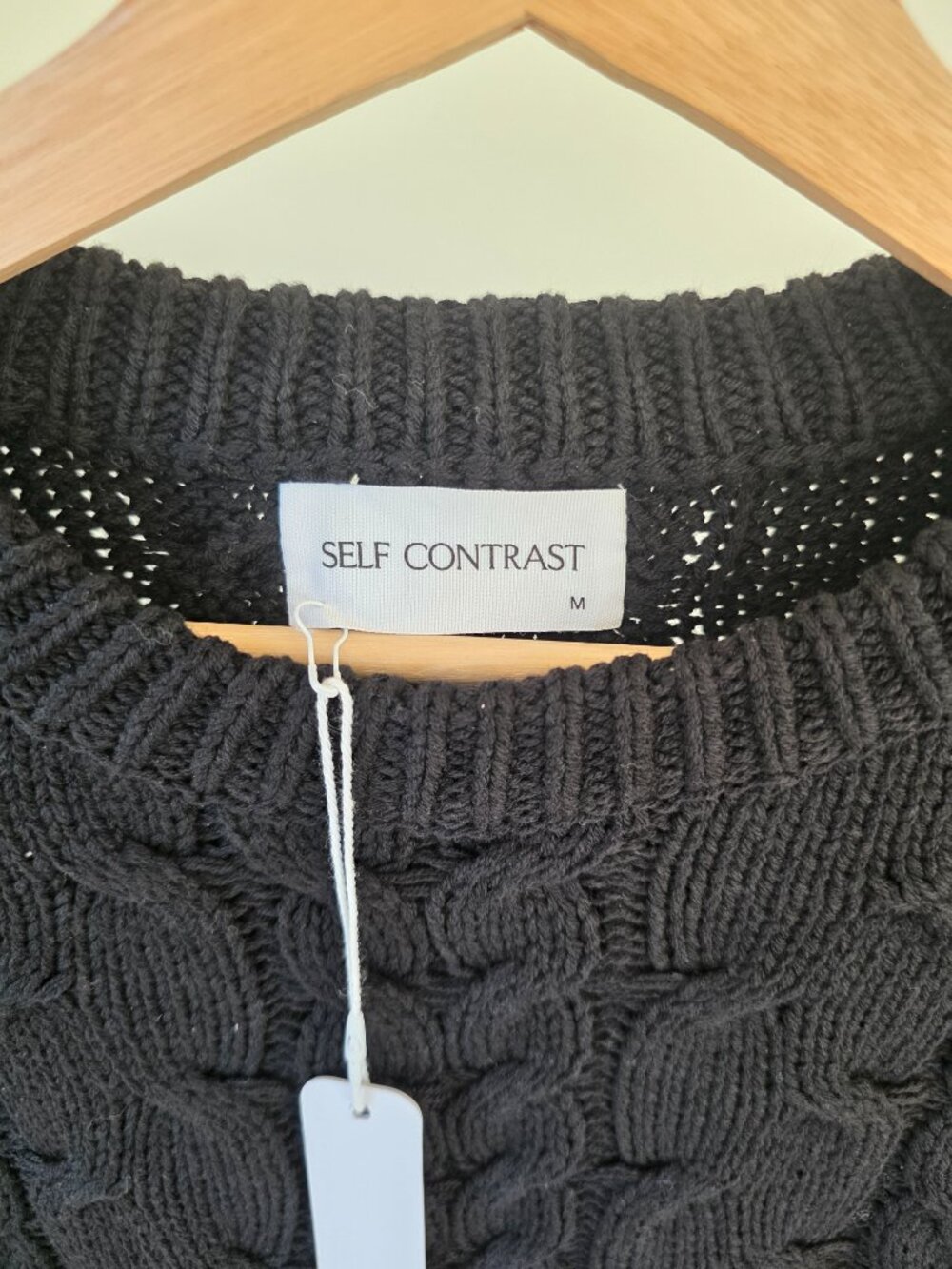 Anthropologie Self Contrast Black Short Sleeve Sweater | NWT | Medium - Picture 7 of 8